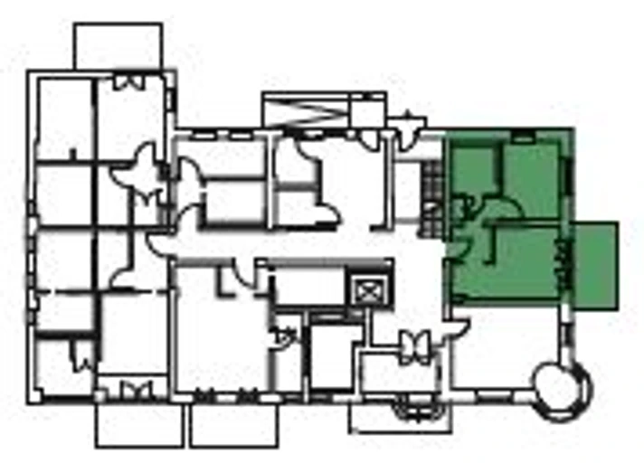 Lage der Wohnung C1 im Grundriss von Haus C